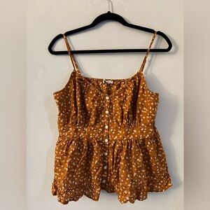 American Eagle Outfitters Burnt Orange Camisole Tank Blouse - Size L